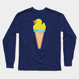 Yellow duck-ish delicious Ice Cream Long Sleeve T-Shirt